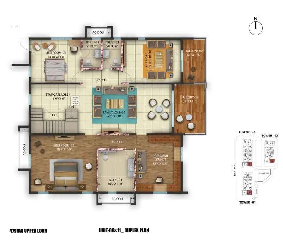 2380 West Facing Floor Plan Cybercity